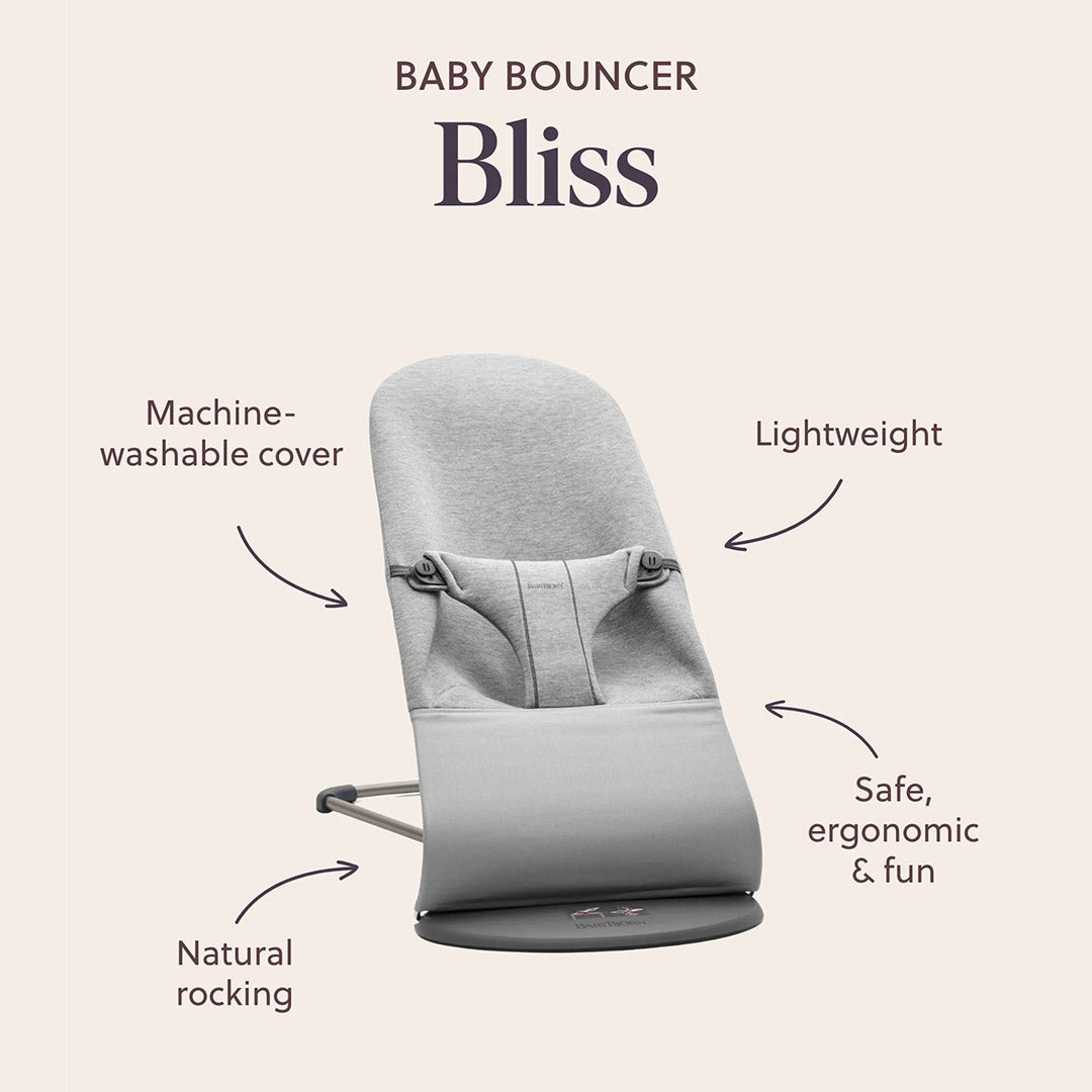  BabyBjörn Bouncer Bliss Woven Mélange - Light Grey、mySite、merchandisen
