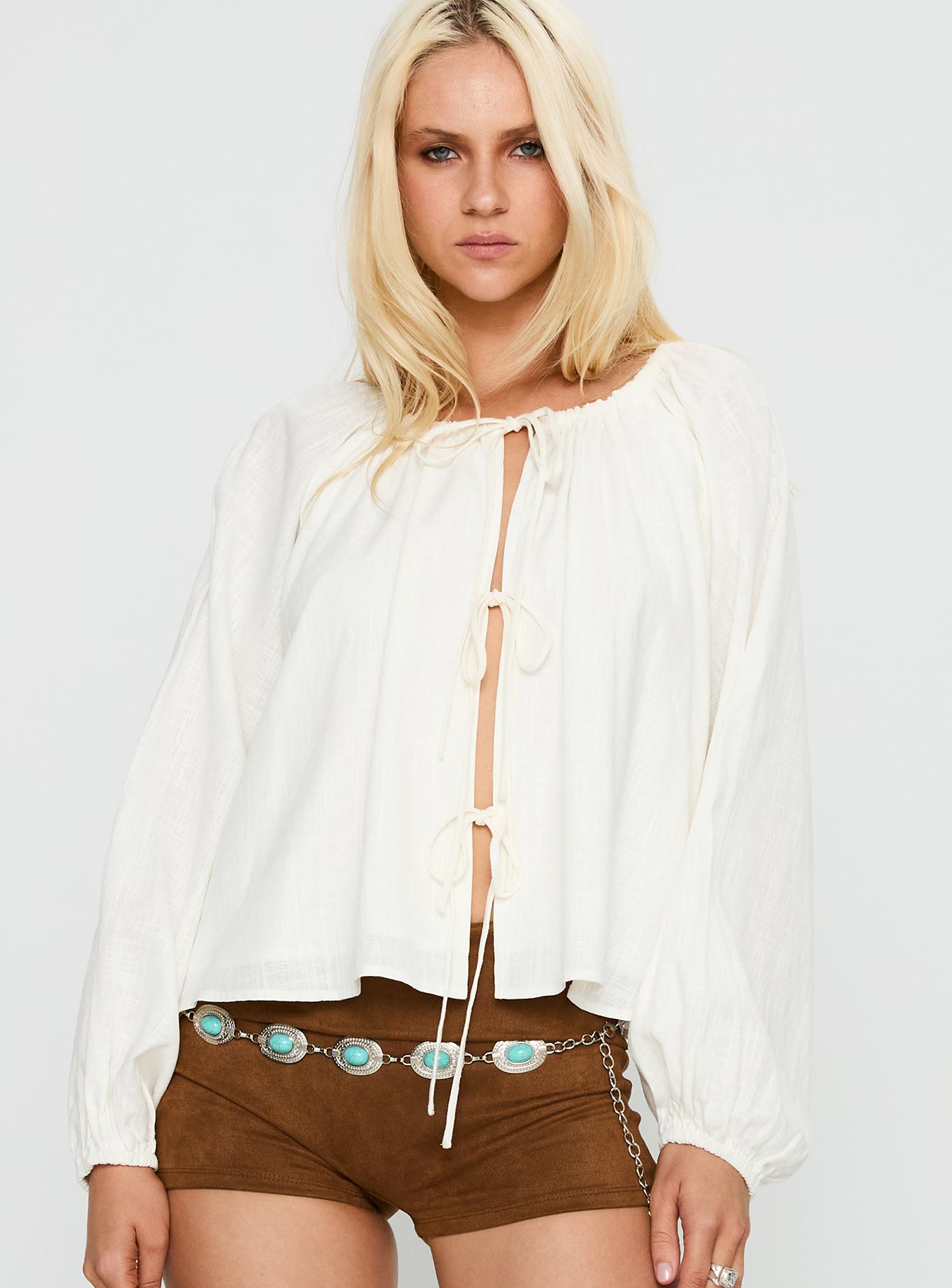 Somebody Else Tie Up Top White、mySite、solidvoid