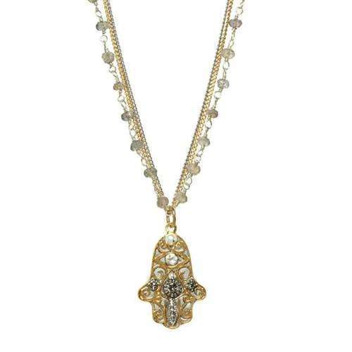 Michal Golan Two-Tone Hamsa Necklace、mySite、topwebapps