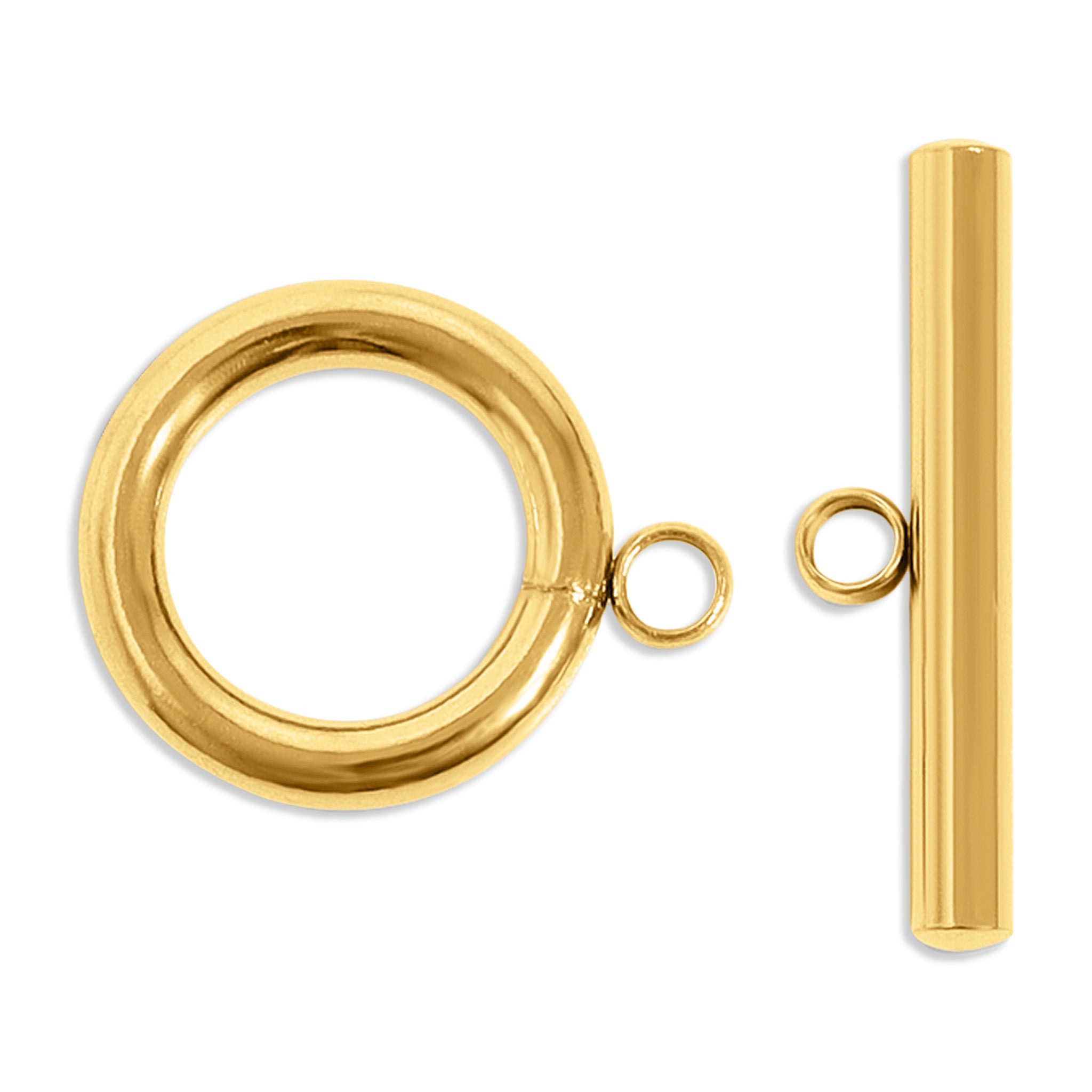 18K Gold PVD Stainless Steel Small Circle Toggle Clasp / ENC0045、mySite、dreamappss