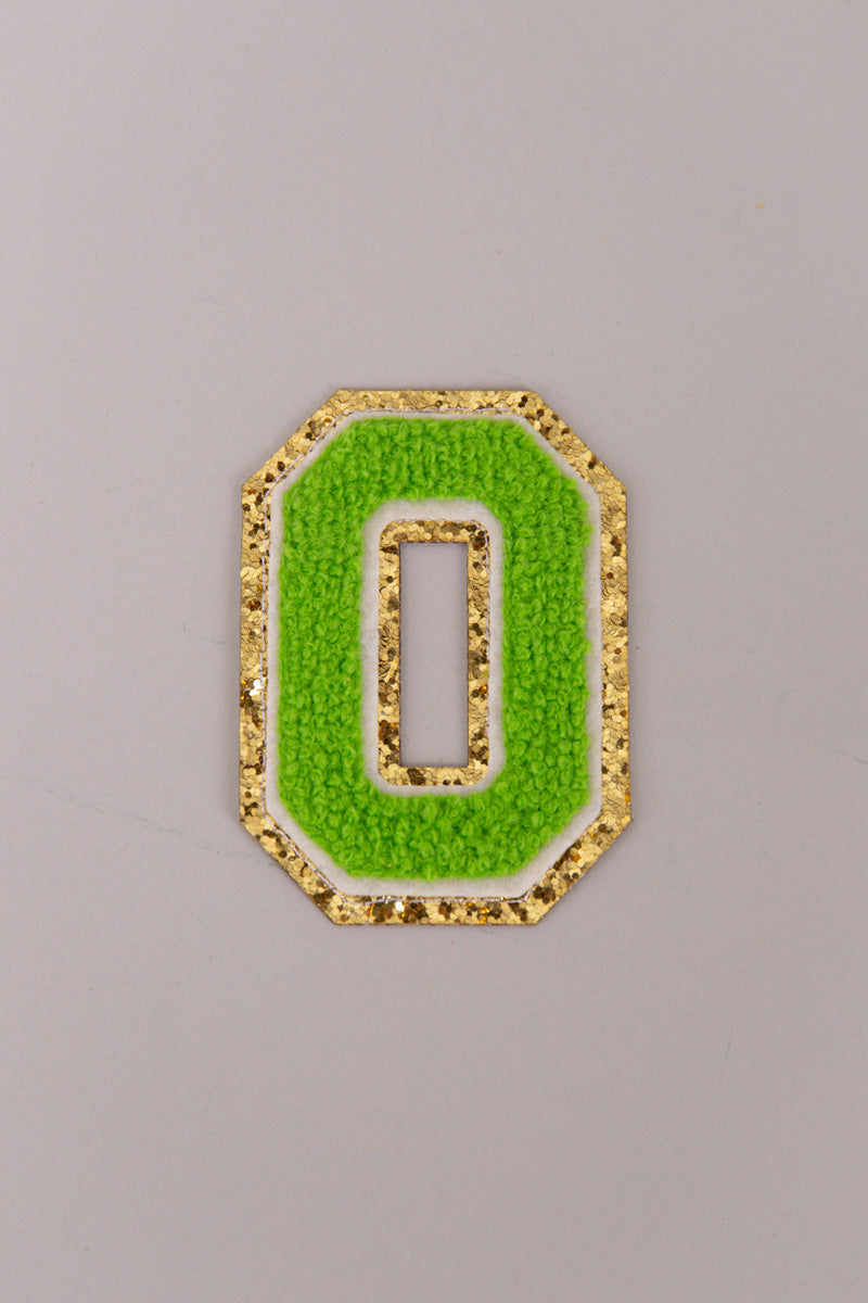 Chenille Adhesive Patch Letters - Green 5.5cm、mySite、hinf8tx79