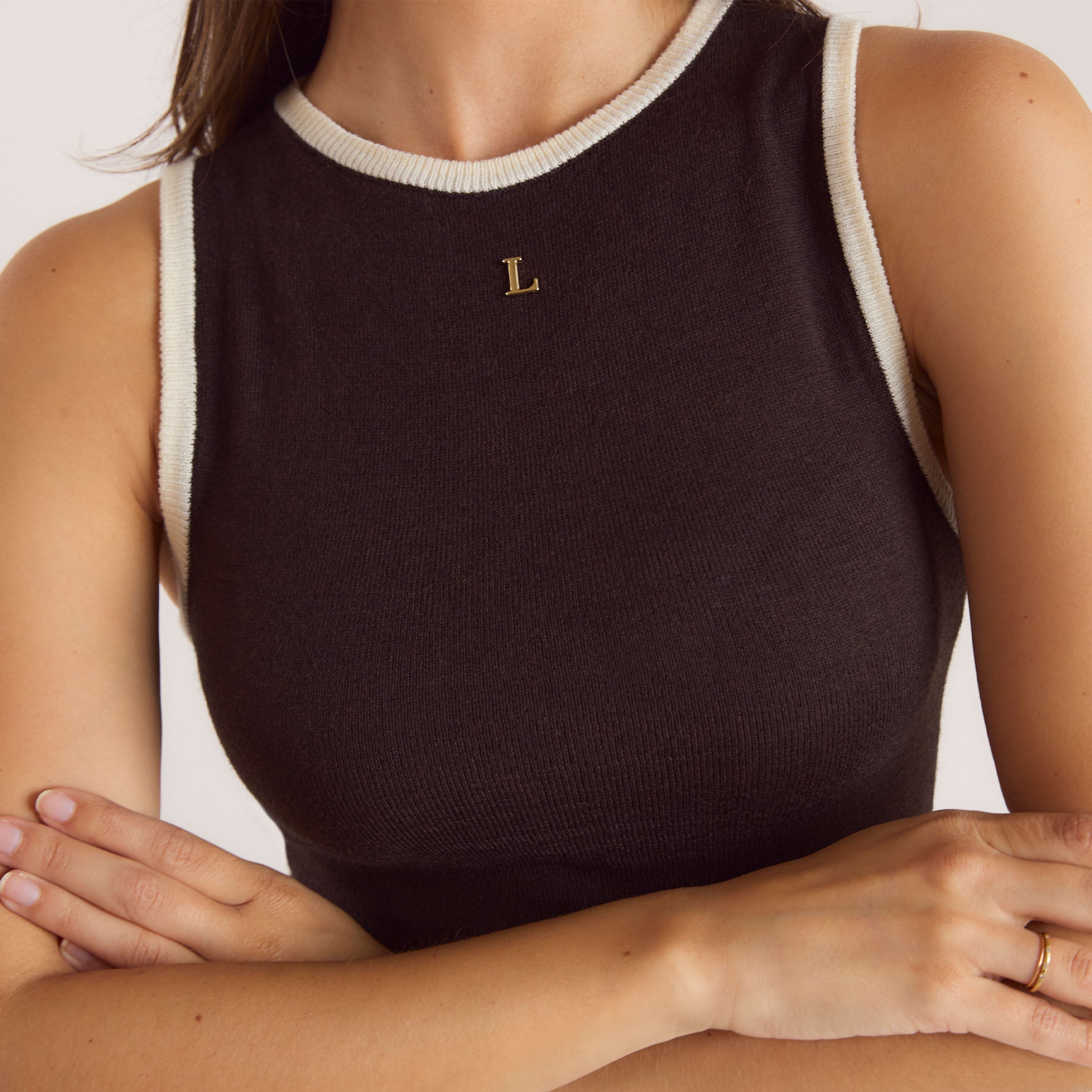 Knitted Vest Top - Chocolate、mySite、bengalsvssteelers