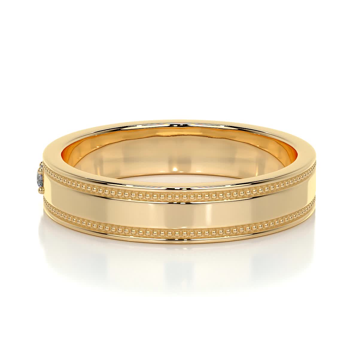 Sherry Diamond Wedding Ring (0.02 Carat) -18K Yellow Gold、mySite、hinf8tx79