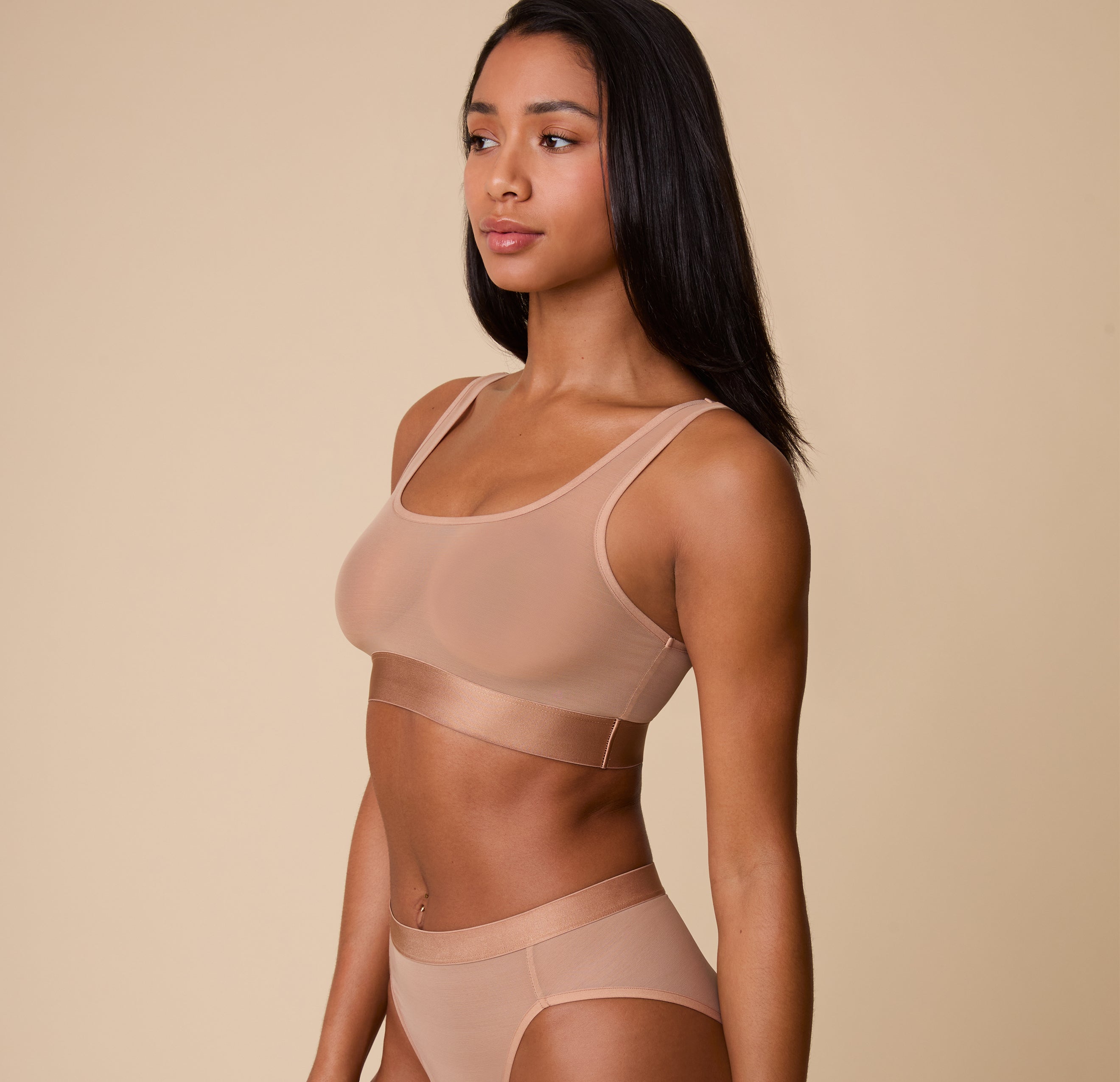 ComfortMesh™ Scoop Bralette - Taupe、mySite、bengalsvssteelers