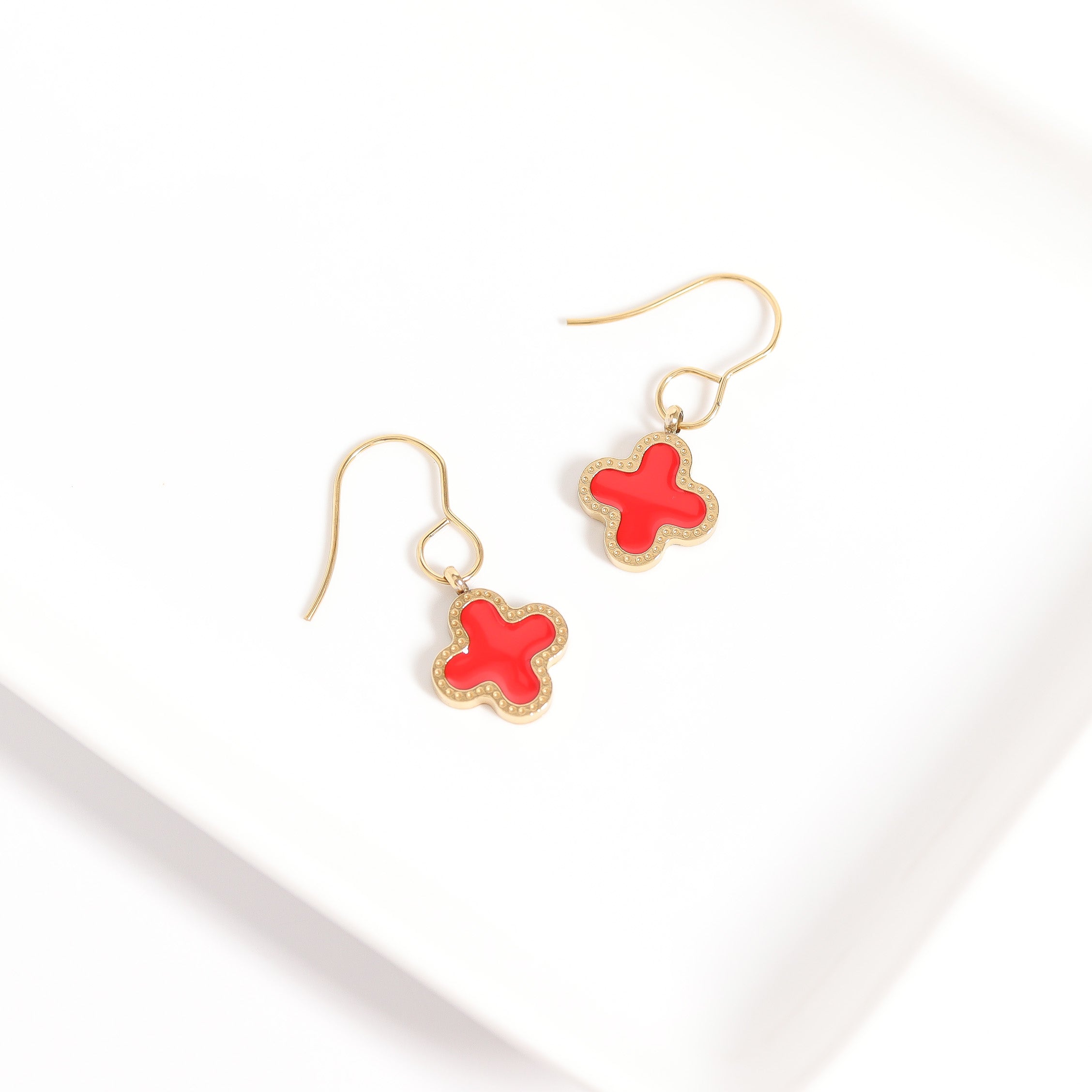 18K Gold PVD Stainless Steel Lucky Clover Charm / PDL0214、mySite、dreamappss