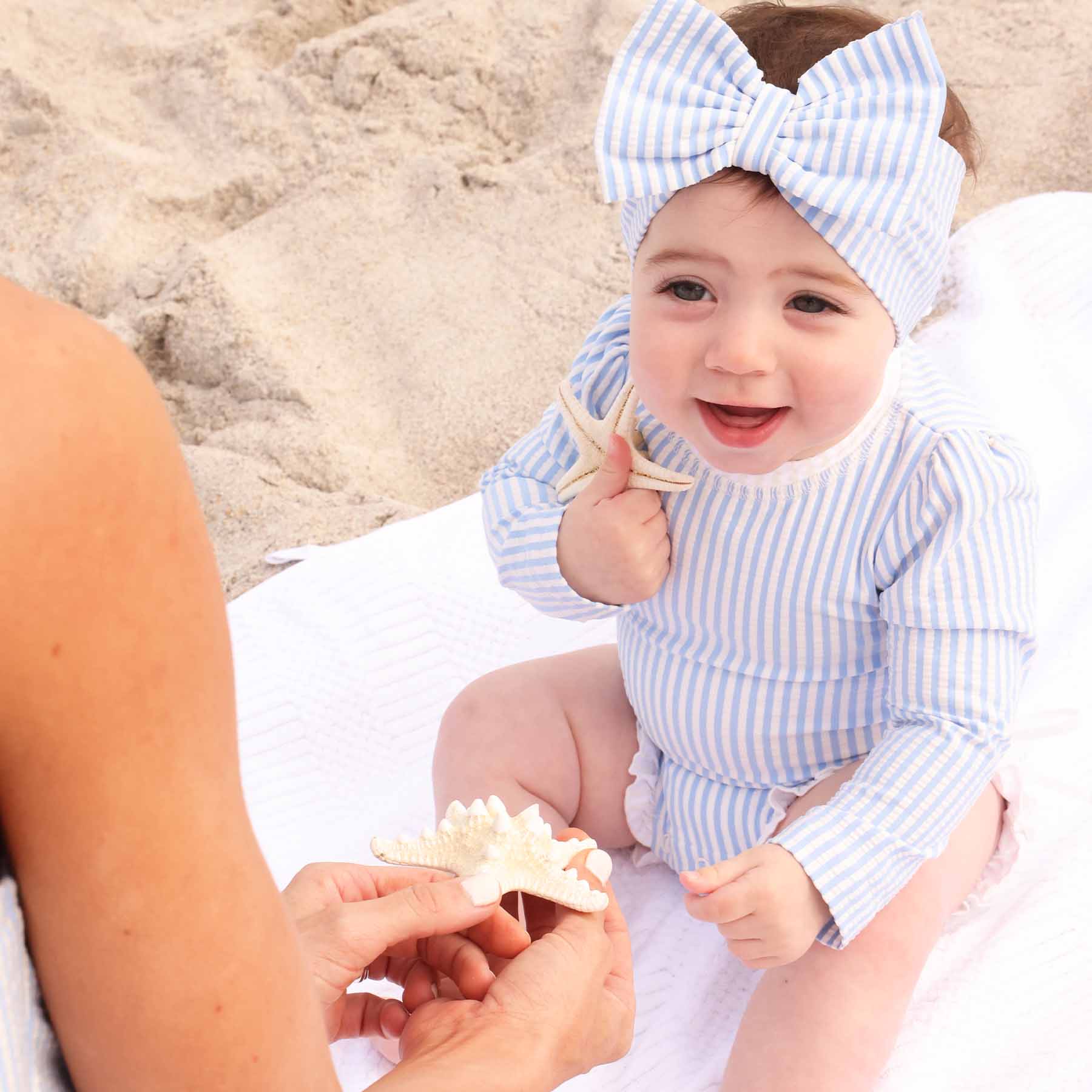  Swim Bow | Seersucker Blue、mySite、layawaytickets