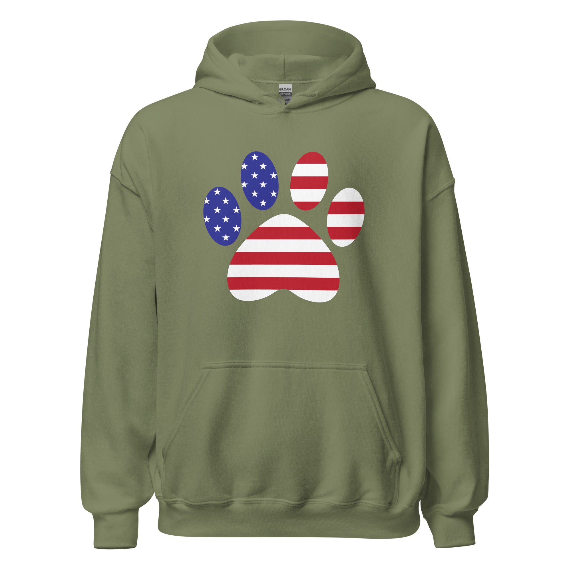 Patriotic Paw Print Hoodie、mySite、camillekostekn
