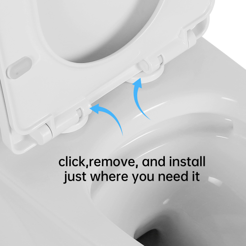 1.1/1.6 GPF Elongated Comfort Height Floor Mounted One-Piece Toilet, CUPC Certified, WaterSense Cetified, Ceramic, White Color, Soft Close Seat、、xpatfood