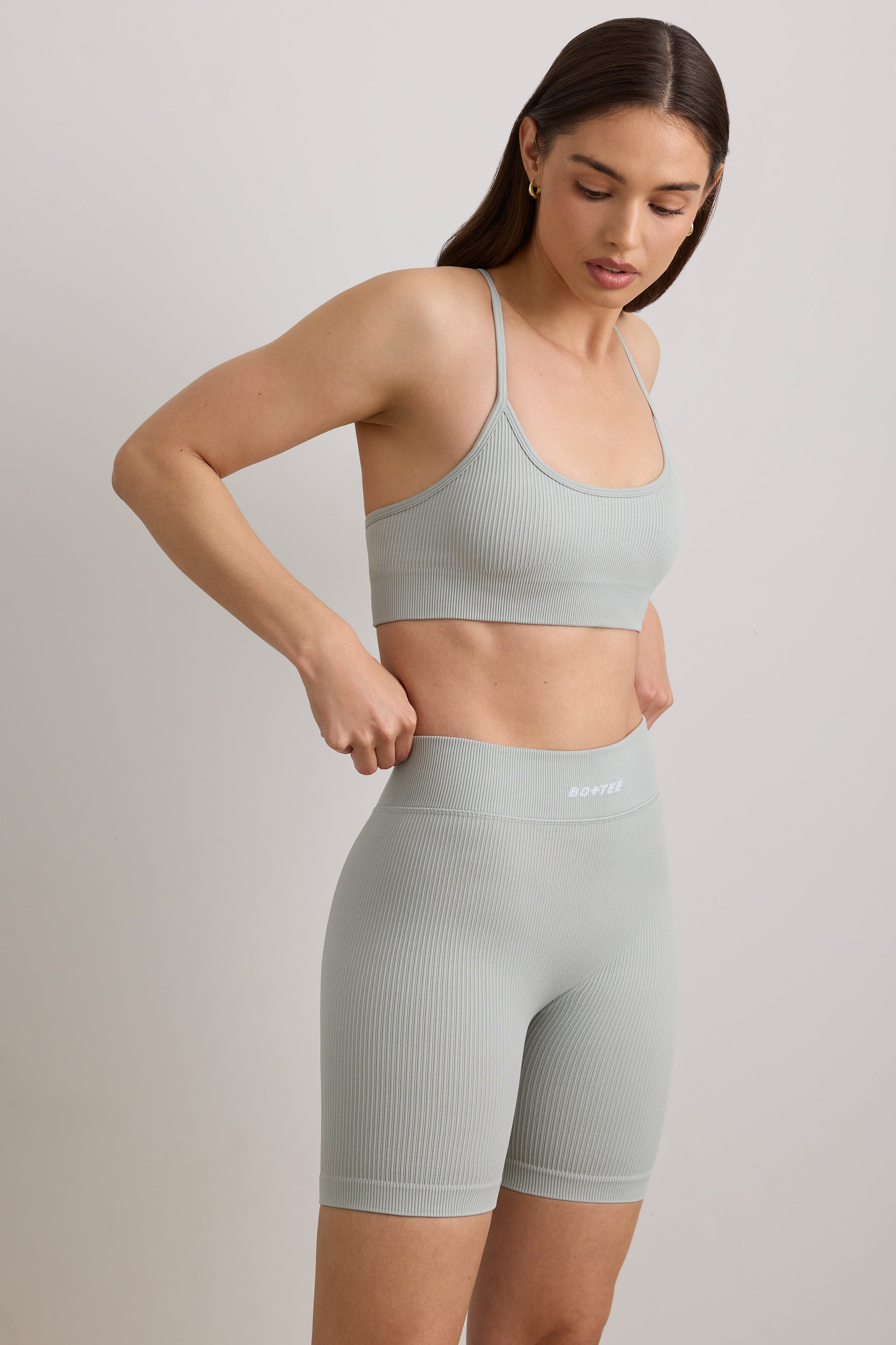 FlexiRib Biker Shorts in Grey、mySite、solidvoid