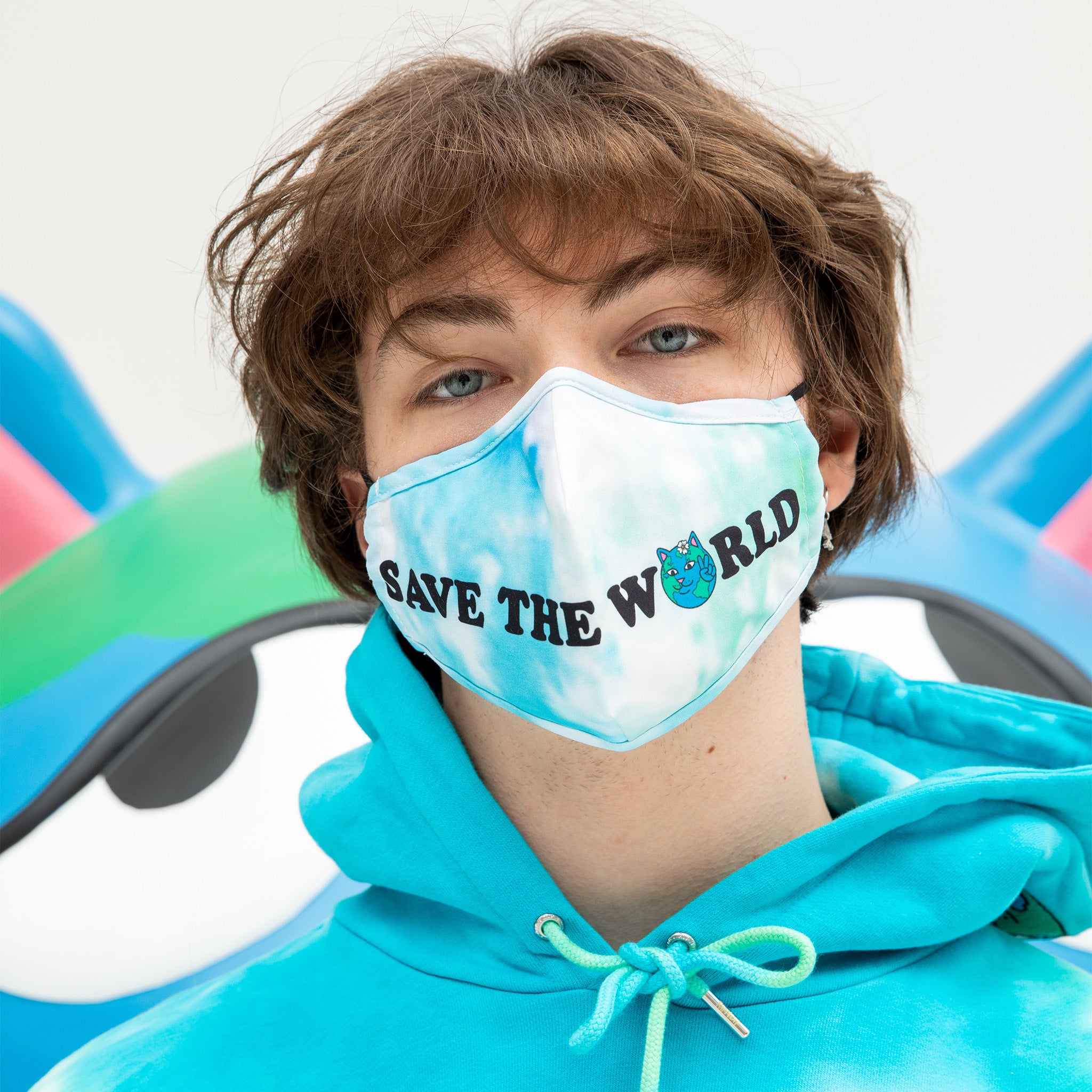  Save The World Face Mask (Blue)、mySite、merchandisen