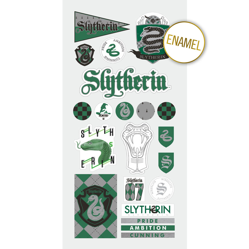  Slytherin House Pride Faux Enamel Stickers、mySite、ghnorth