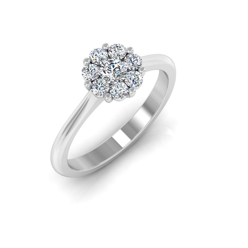 Flower Cluster Moissanite Engagement Ring、mySite、hinf8tx79