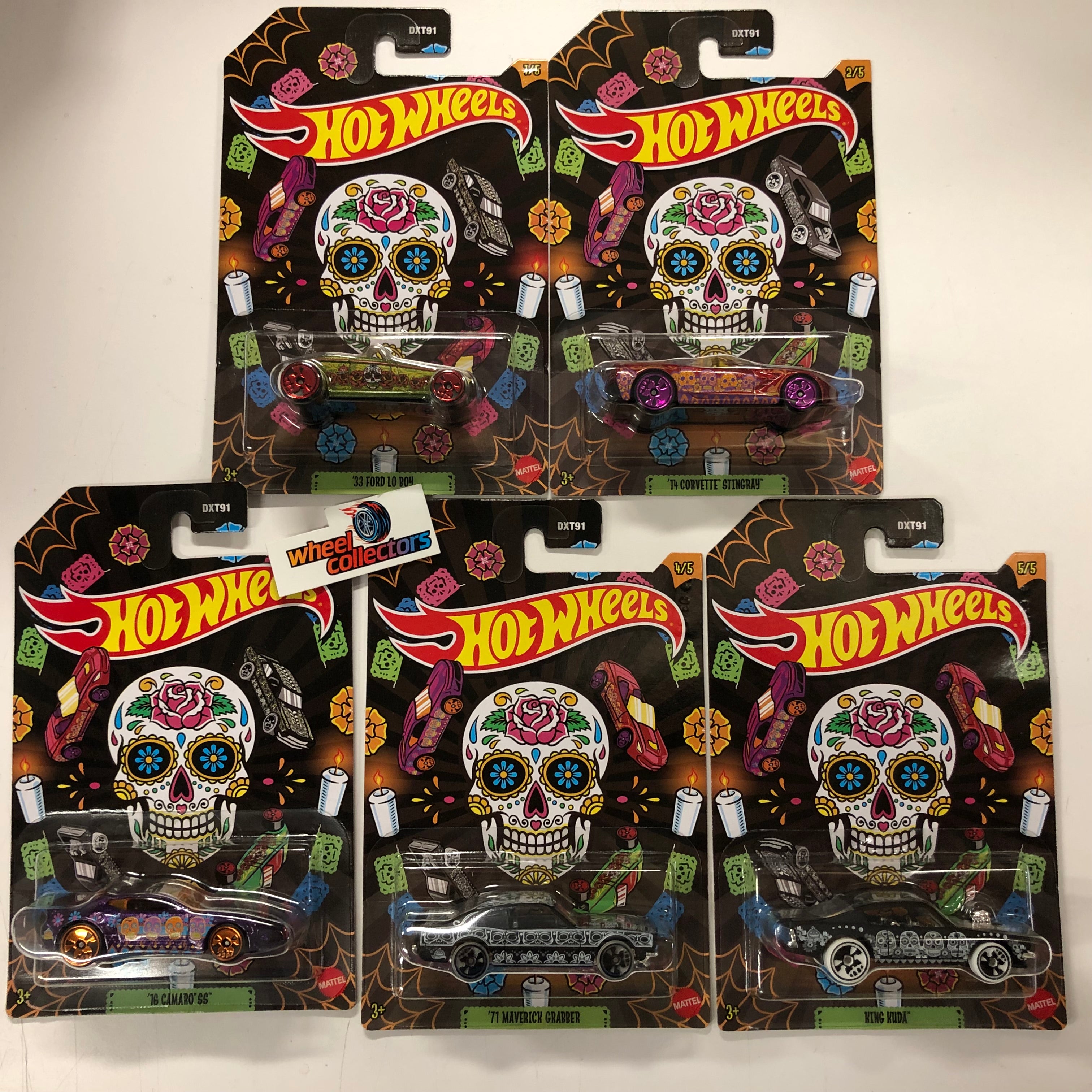 5 Car Set * 2023 Hot Wheels Halloween Día de Muertos Day of the Dead、mySite、hgirdovlk