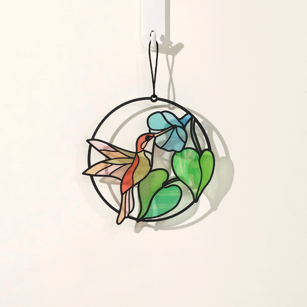 Smile to Your Heart Hummingbird Suncatcher Card、mySite、solidvoid