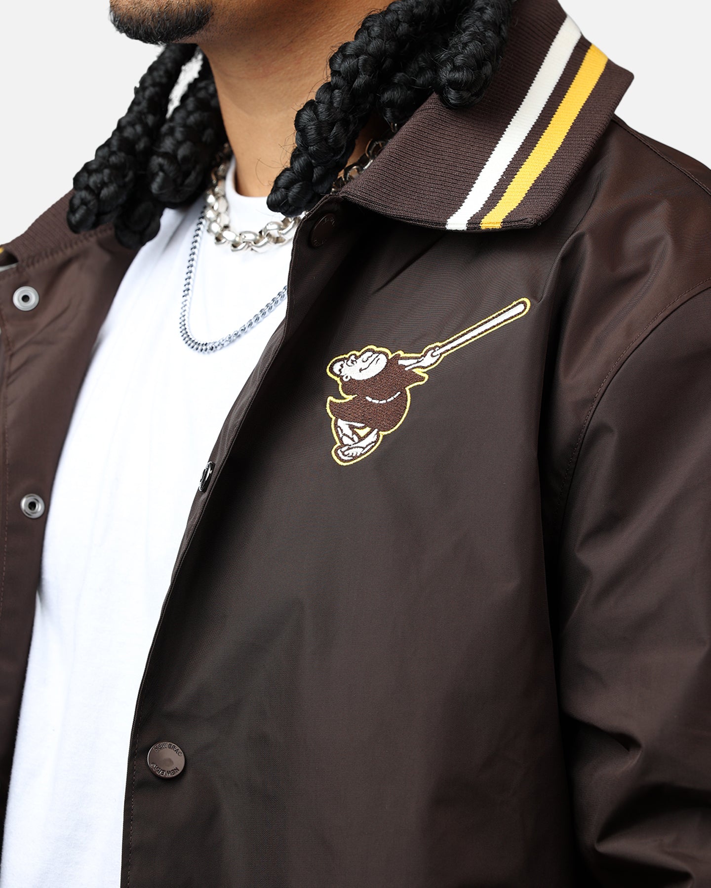New Era San Diego Padres Throwback Jacket Brown、mySite、zt4zffjzw