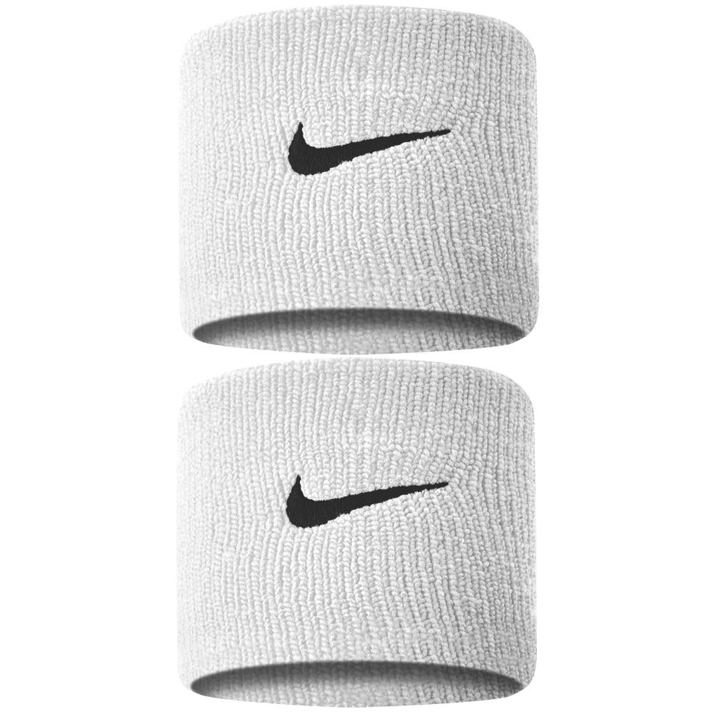 Nike Swoosh Wristbands 2 Pack - White/Black