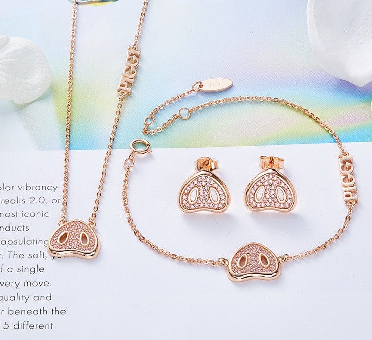 Pig Snout Jewelry Set! Necklace, Earrings, Bracelet or Save & Buy the SET!、mySite、g9winljtr