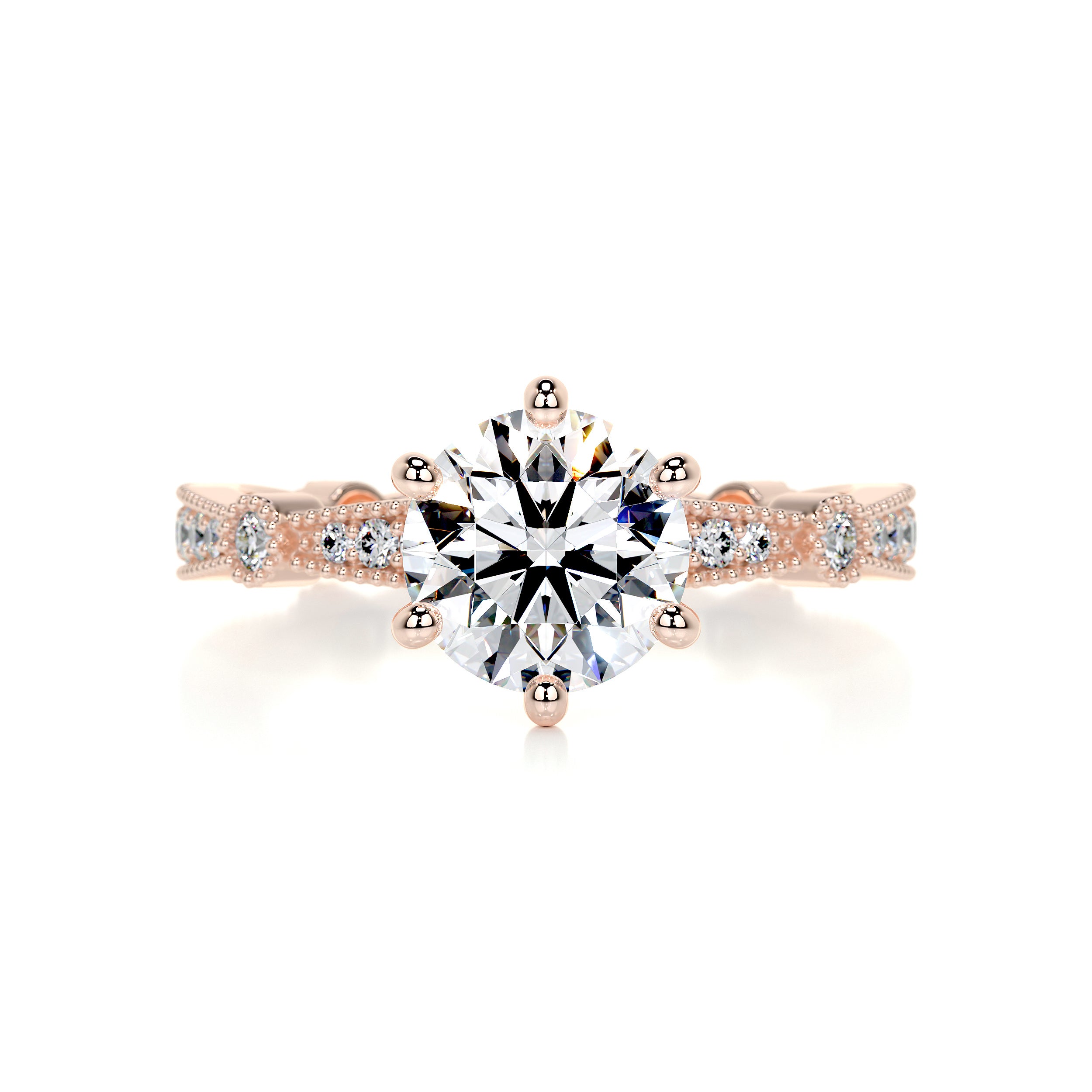 Amelia Diamond Engagement Ring - 14K Rose Gold、mySite、hinf8tx79