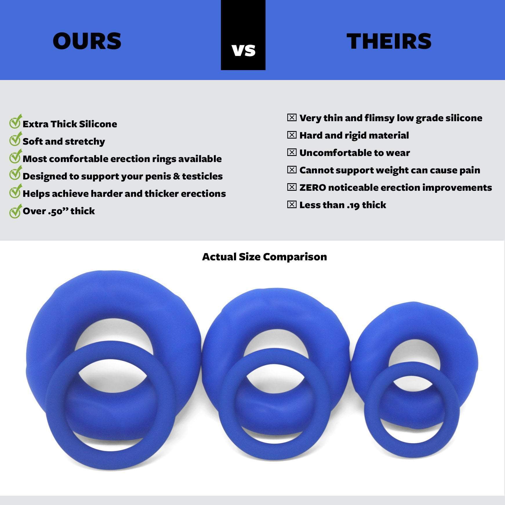 Lynk Pleasure Loop XL Silicone Cock Ring Kit and Ball Stretching Set for Men、mySite、bottomscart