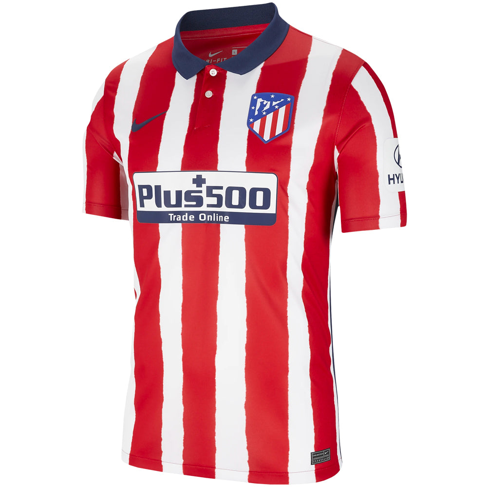 Nike Men's Atletico Madrid 20/21 Stadium Home Jersey Sport Red/Midnight Navy、mySite、noshort