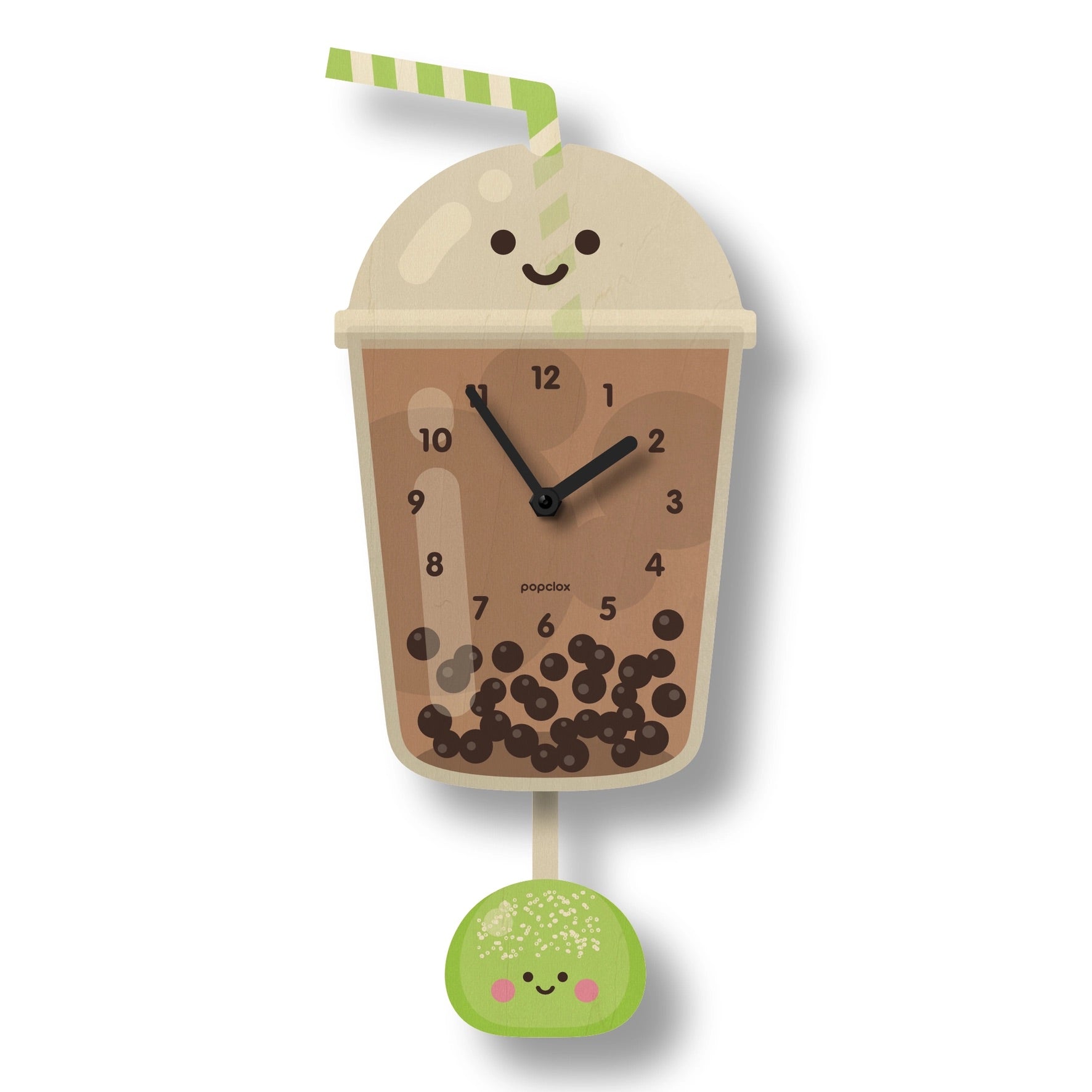 Bubble Tea Pendulum Clock - Wood、mySite、g9winljtr