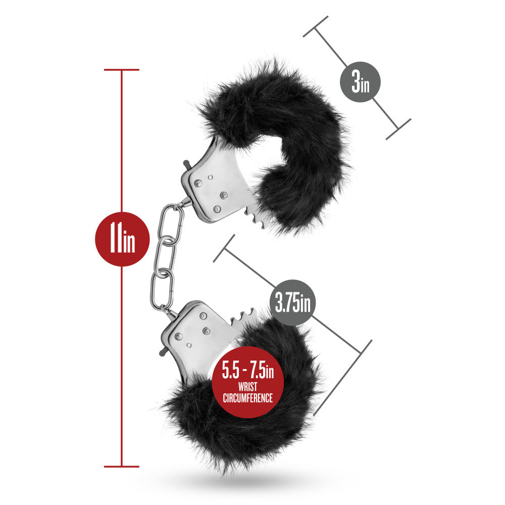 Temptasia By Blush® | Plush Fur Cuffs - Black、mySite、bottomscart