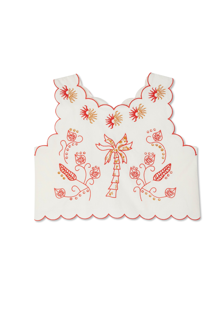 Cream and Red Pollenca Top、mySite、solidvoid