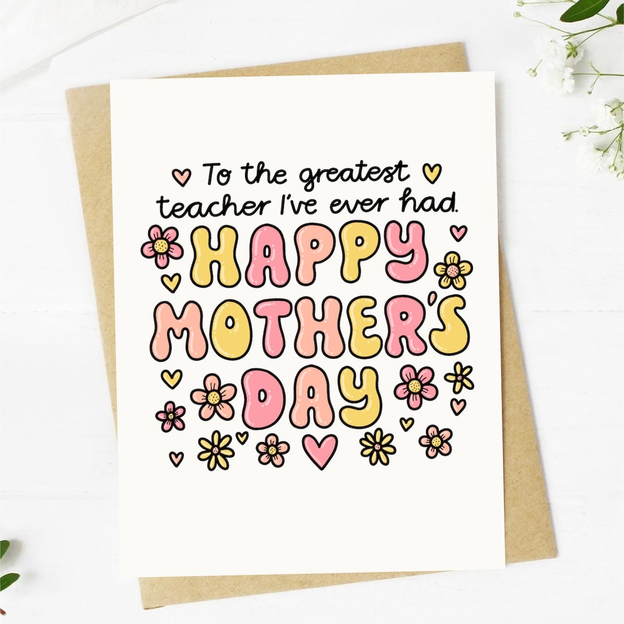  To the greatest teacher I've ever had mother's day card、mySite、elrpsem3k