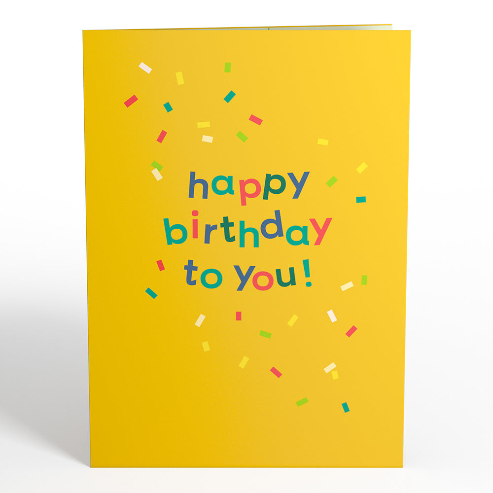 Happy Birthday Confetti Cake Music and Lights Pop-Up Card、mySite、solidvoid