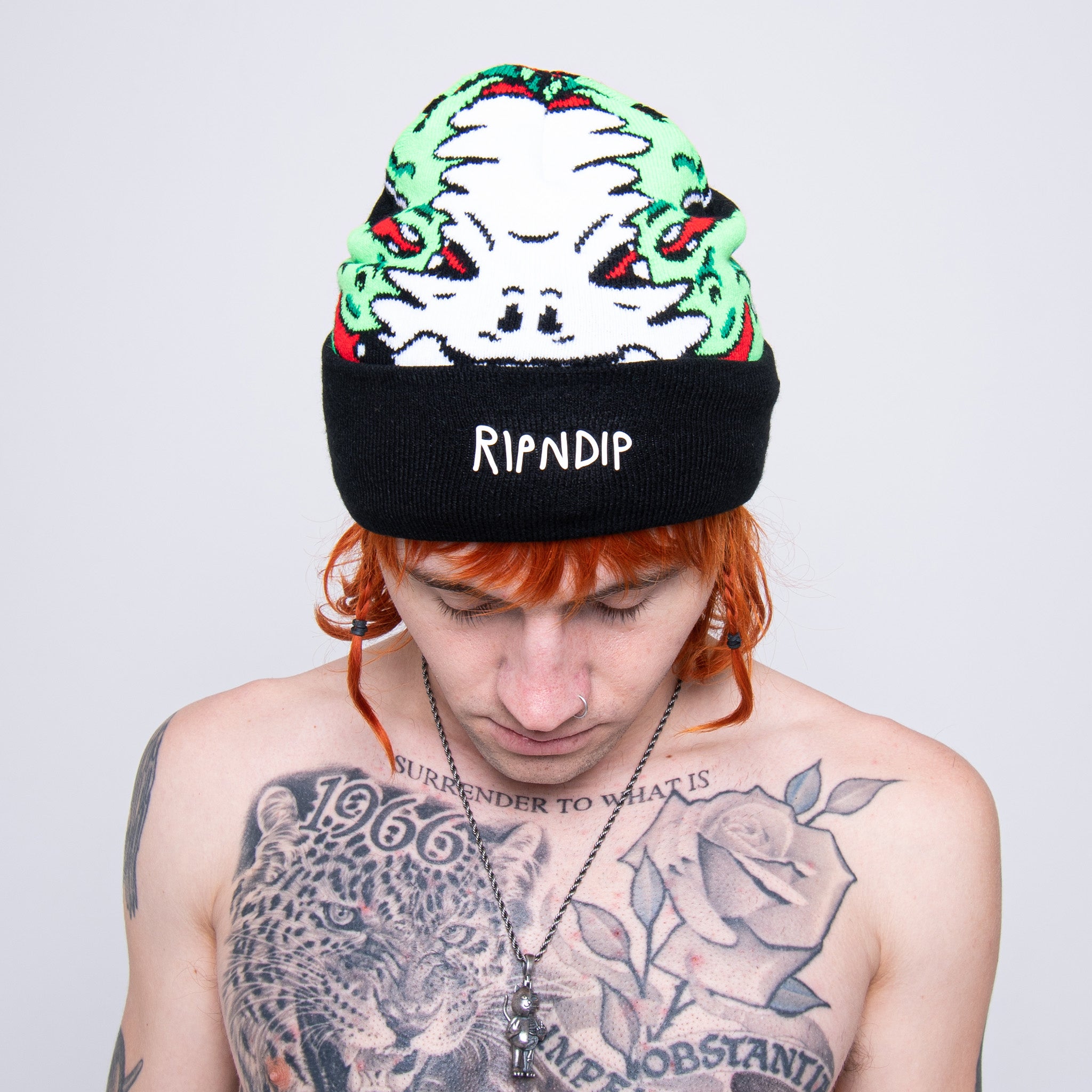  Skull Face Knit Beanie (Black)、mySite、merchandisen