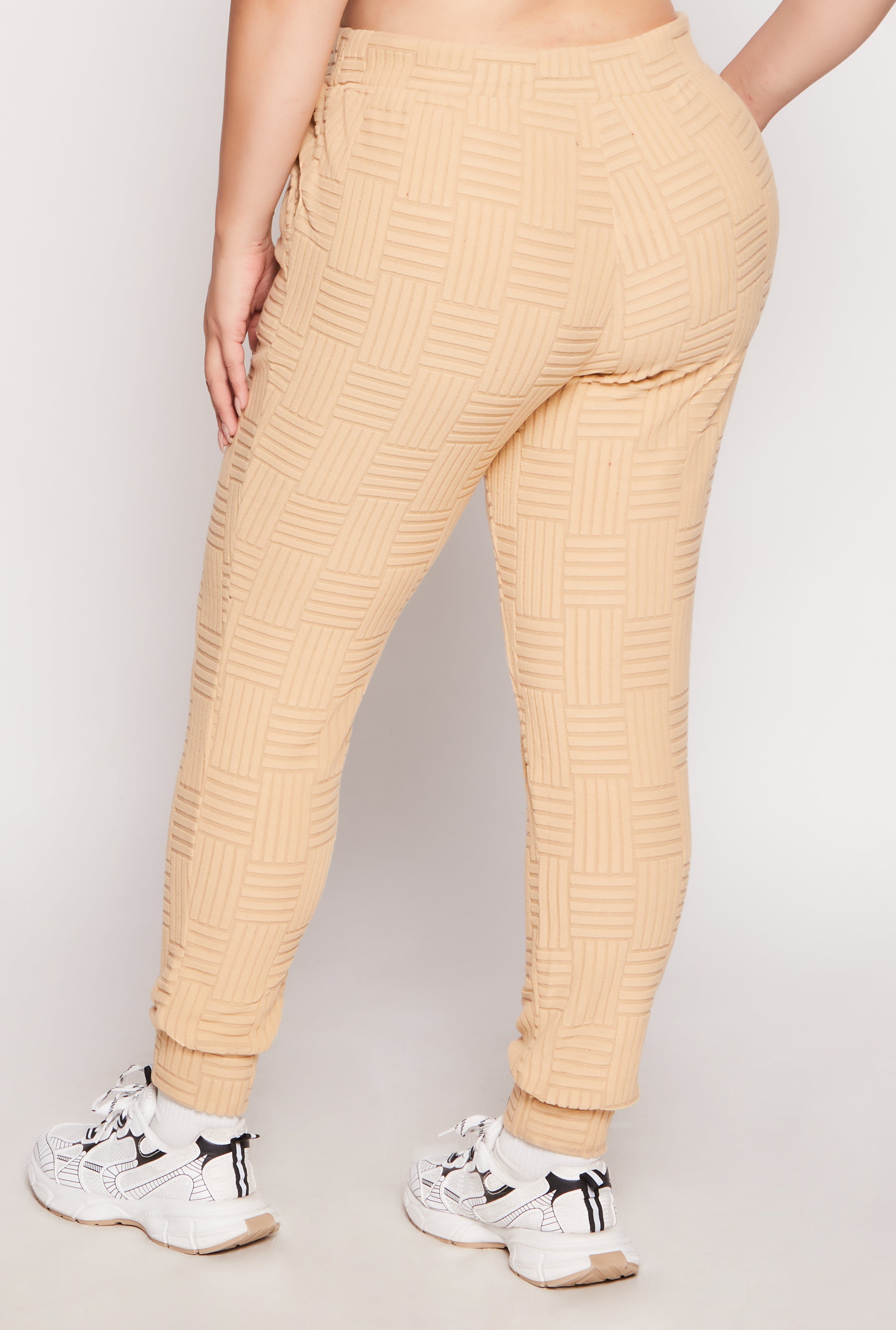 Plus Size Geometric Patterned Joggers、mySite、camillekostekn