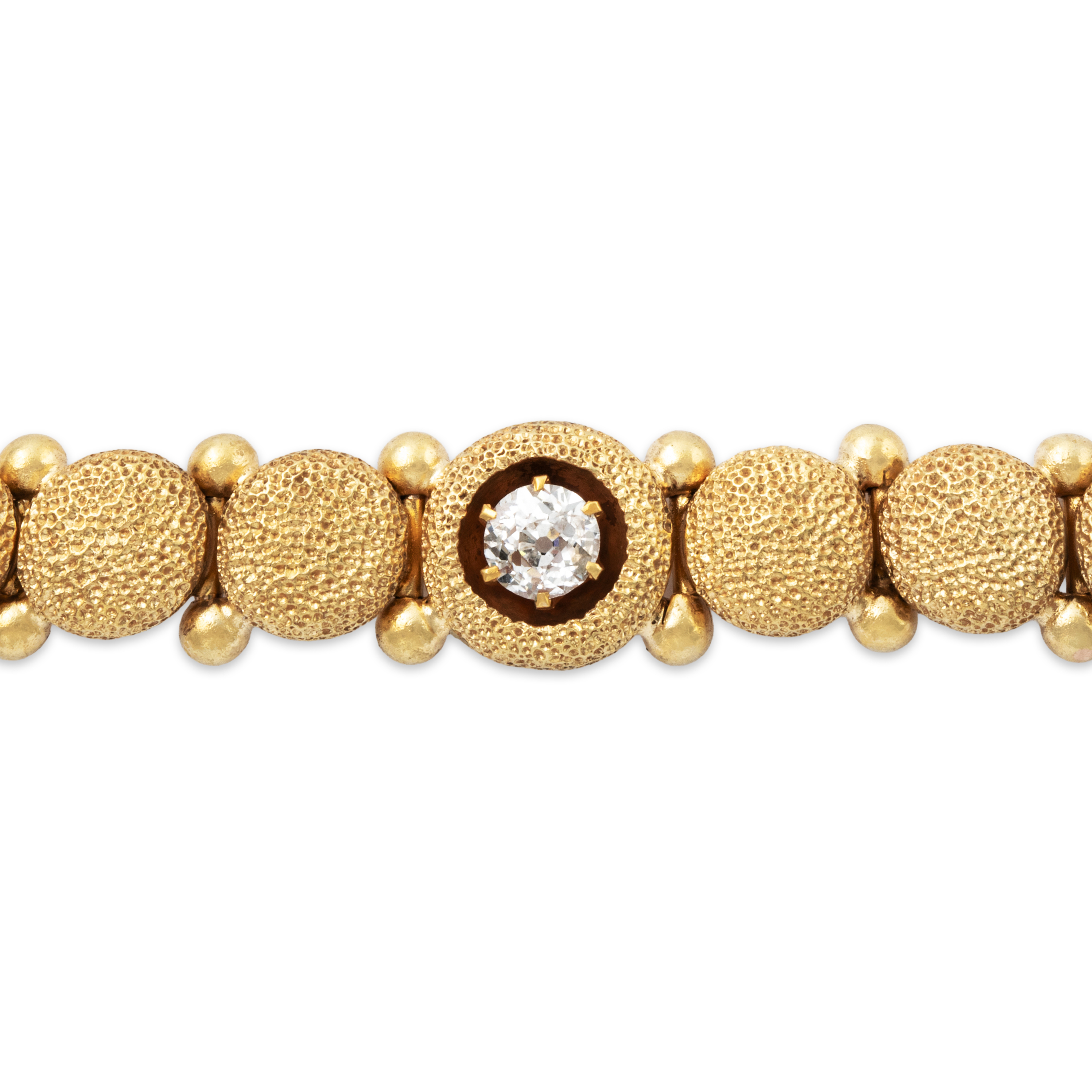 Antique Victorian 14k Yellow Gold .34ct Old Mine Diamond Stunning Bracelet 6.25、mySite、hinf8tx79