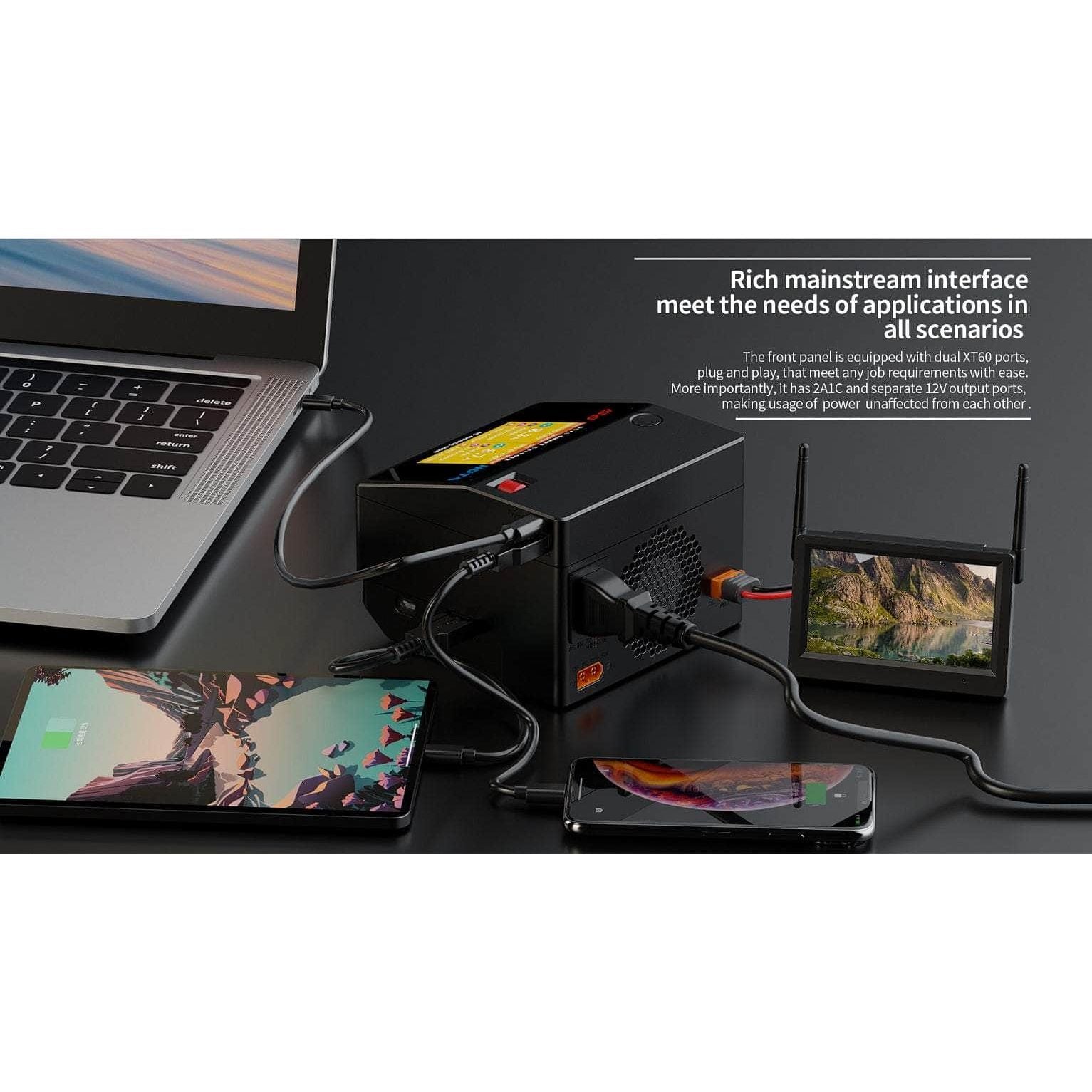  HOTA S6 400W 15A 1-6S Dual Channel AC/DC Smart Charger - Black、mySite、merchandisen