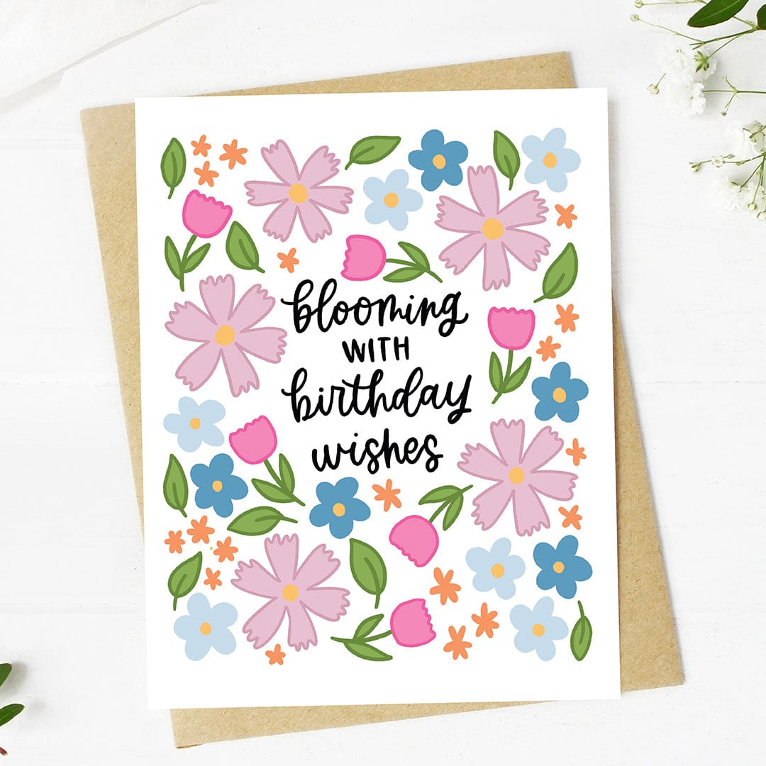 Blooming with birthday wishes Spring Floral Birthday Card、mySite、ghnorth