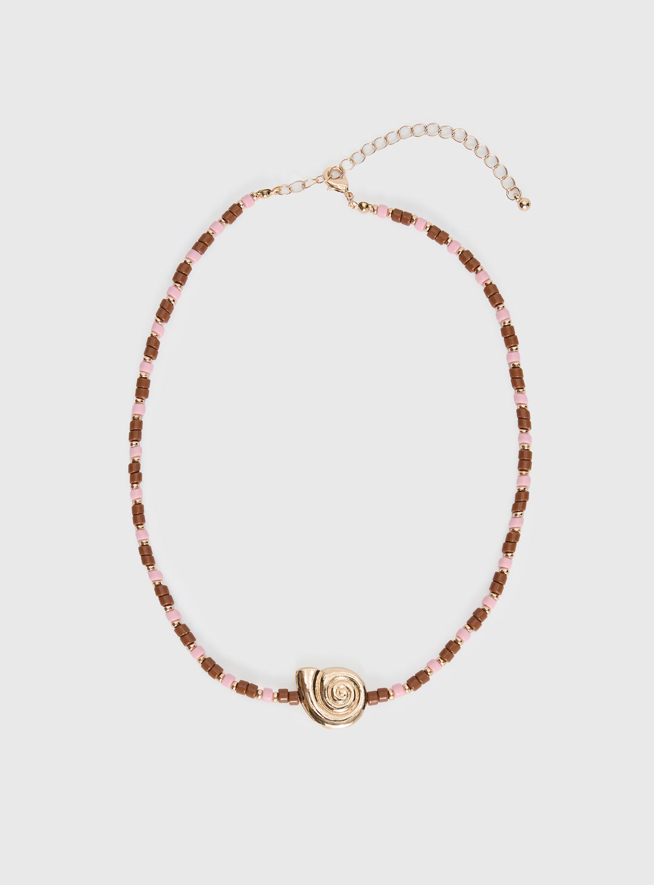 Danyel Beaded Necklace Pink / Brown、mySite、solidvoid