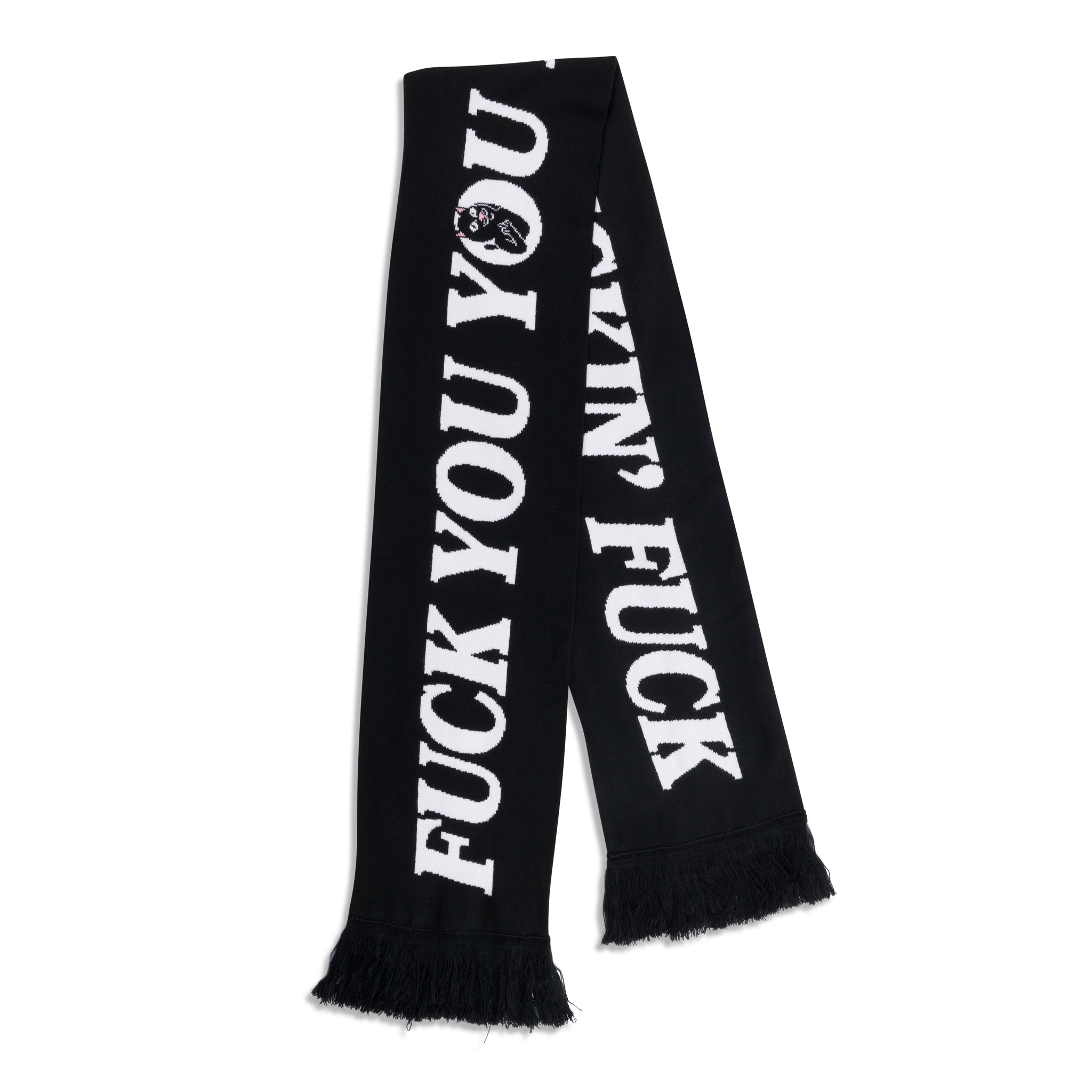  Fuckin Fuck Knit Scarf (Black)、mySite、merchandisen