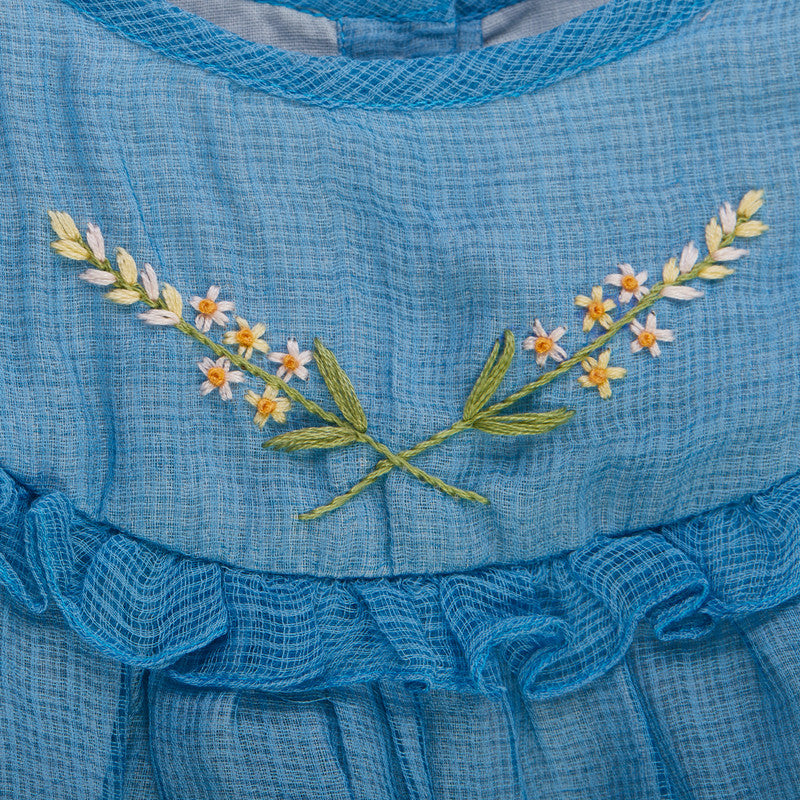 Kota Cotton Embroidered Romper For Kids | Blue、mySite、camillekostekn