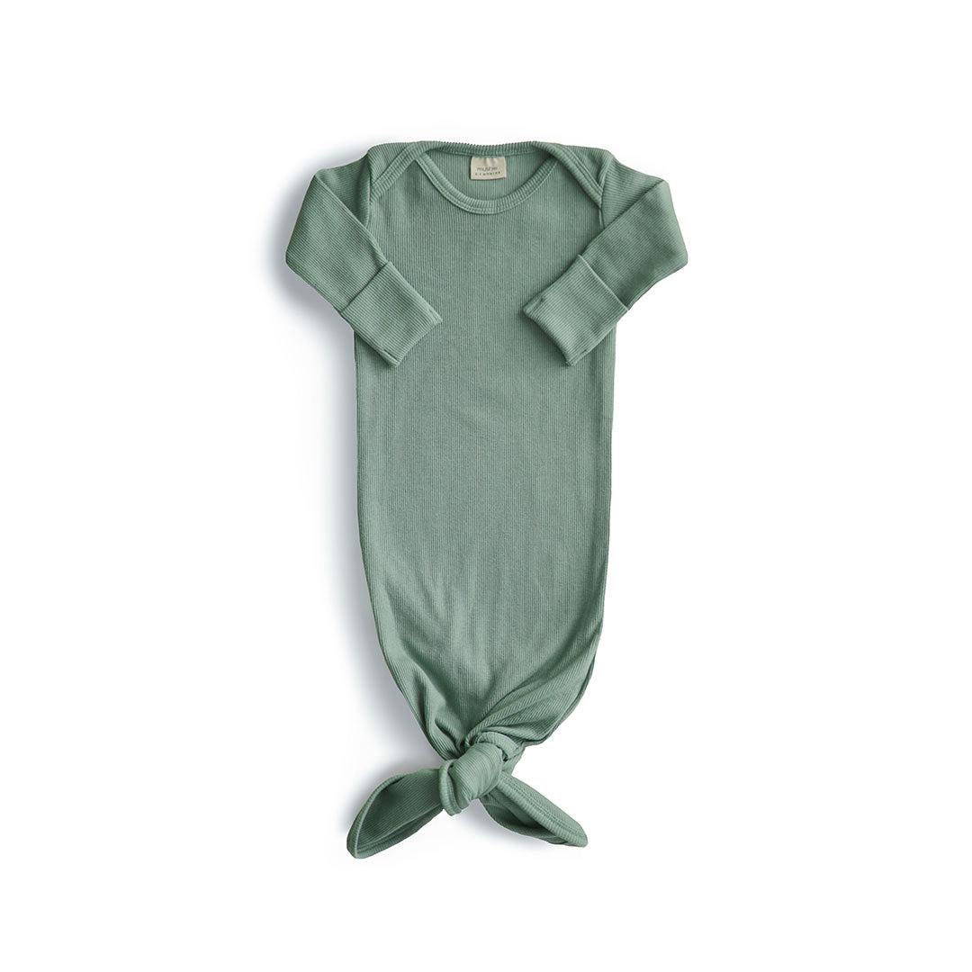  Mushie Ribbed Knotted Baby Gown - Roman Green、mySite、merchandisen