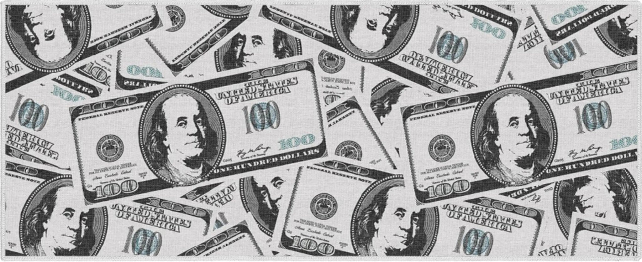 Hundred Dollar Bill Stacked Green Area Flat-Weave Rug、mySite、gigharbornorthrealestate