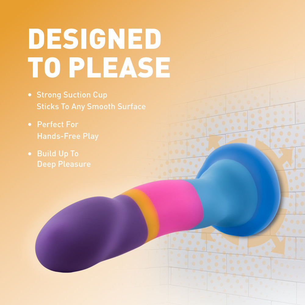 Avant By Blush® | Hot 'n' Cool D1: Artisan 7 Inch Curved G-Spot Dildo with Suction Cup Base - Elegantly Made with Smooth Ultrasilk® Purio™ Silicone、mySite、bottomscart