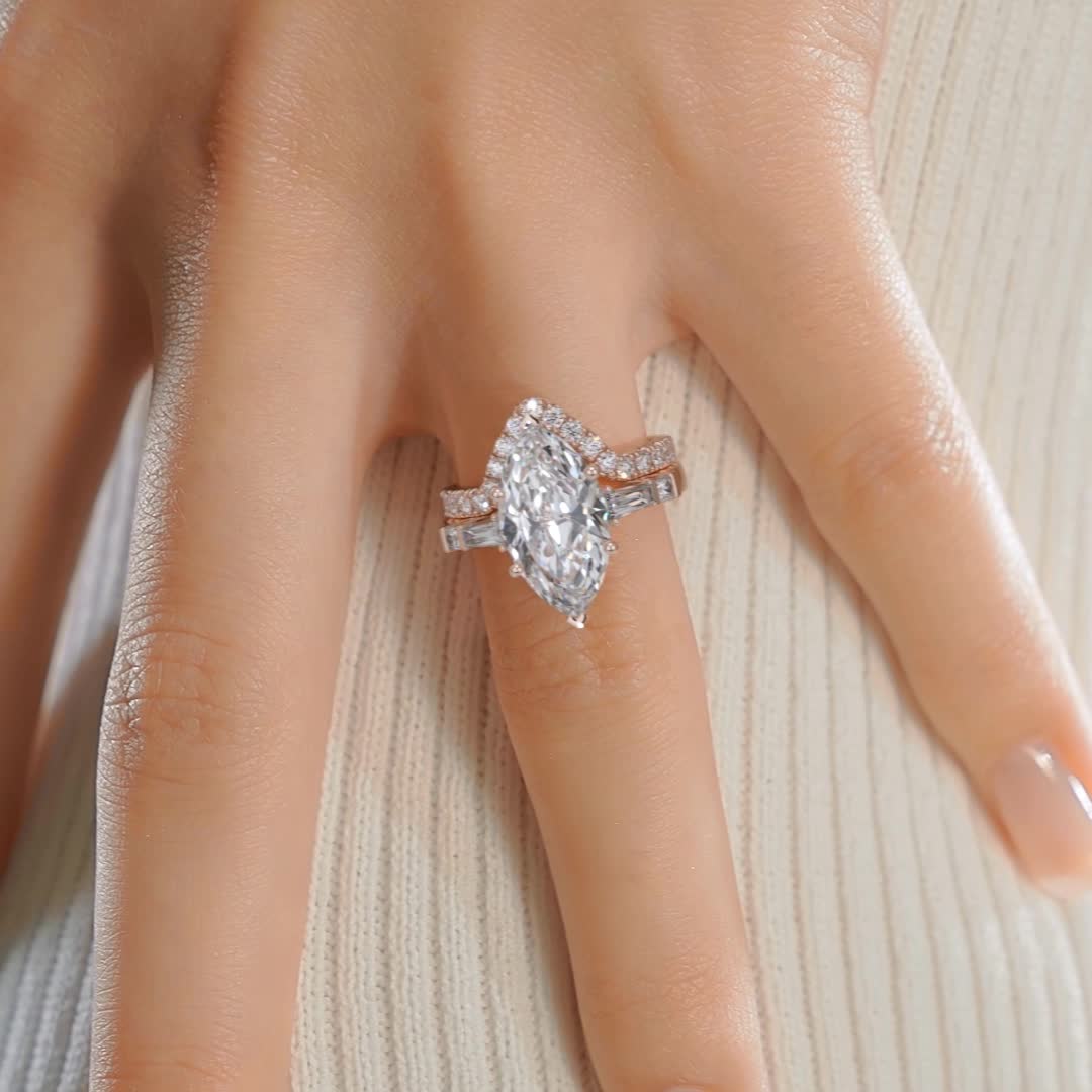 Tessa Lab Grown Diamond Bridal Set -14K Rose Gold、mySite、hinf8tx79