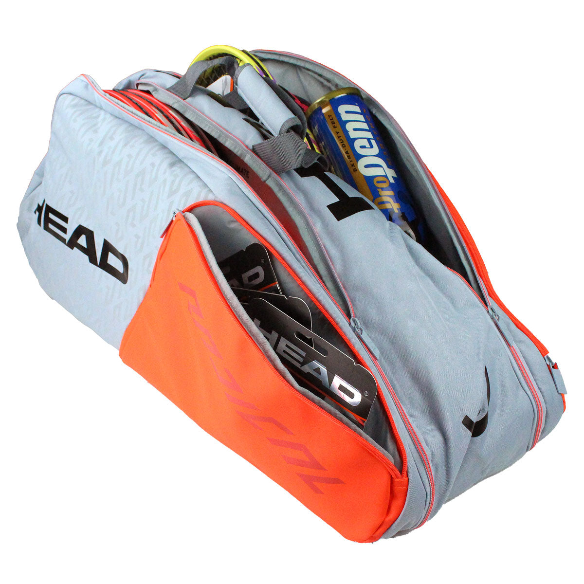Head Radical Supercombi 9 Pack Racquet Bag (Grey/Orange)