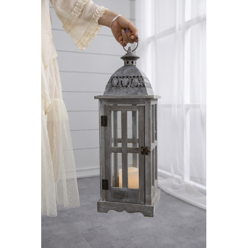 Wooden Candle Lantern Decorative, Hurricane Lantern Holder Decor for Indoor Outdoor, Home Garden Wedding、、xpatfood