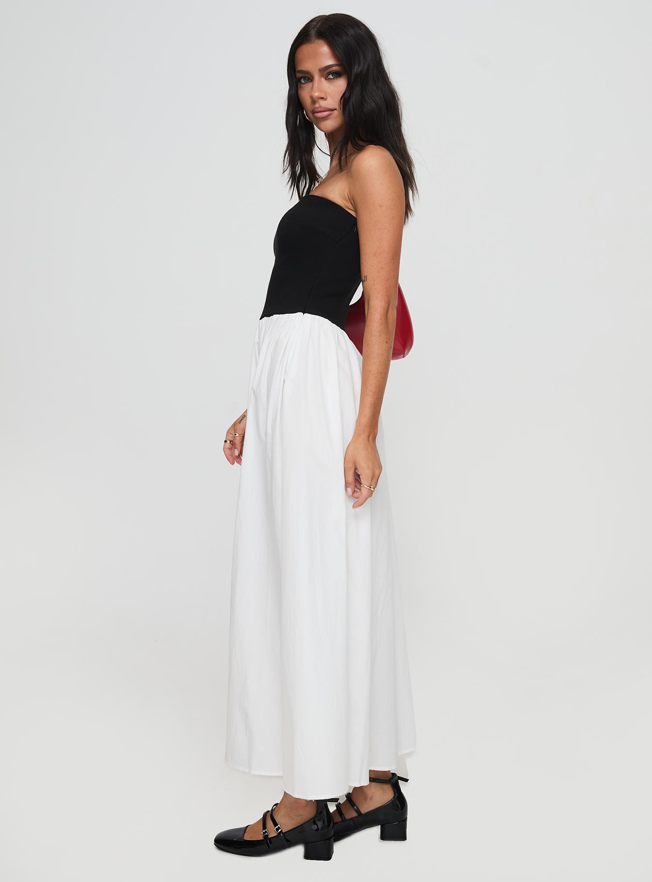 Rhett Maxi Dress Black / White、mySite、solidvoid