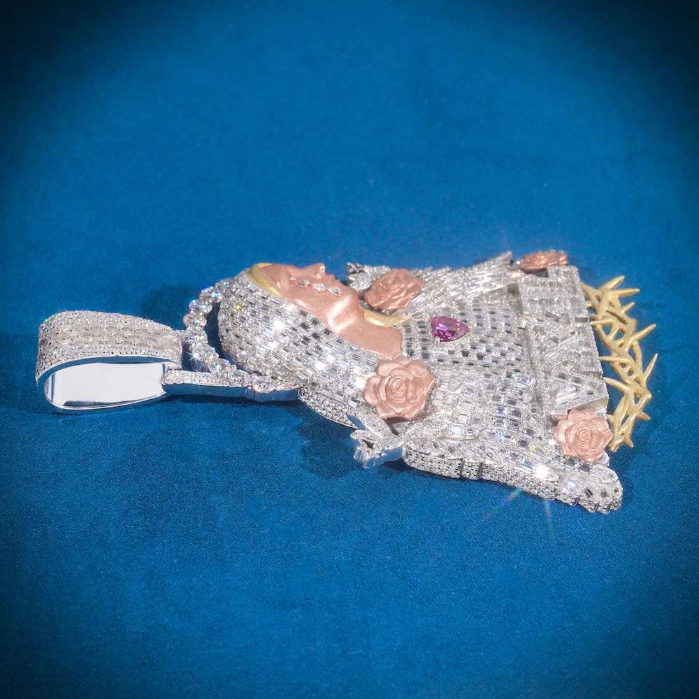 Two Tone Virgin Mary Custom Pendant 14K Gold、mySite、hinf8tx79