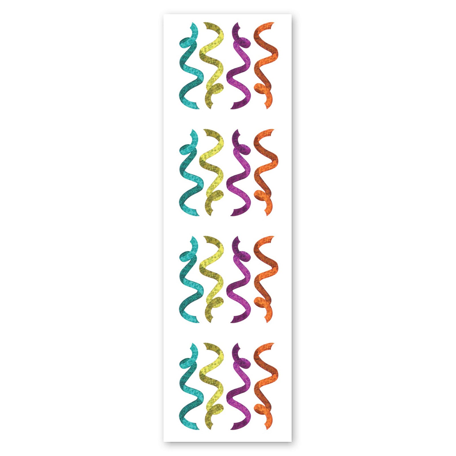  Streamers Sparkly Prismatic Stickers, Teal & Purple - Packaged、mySite、ghnorth
