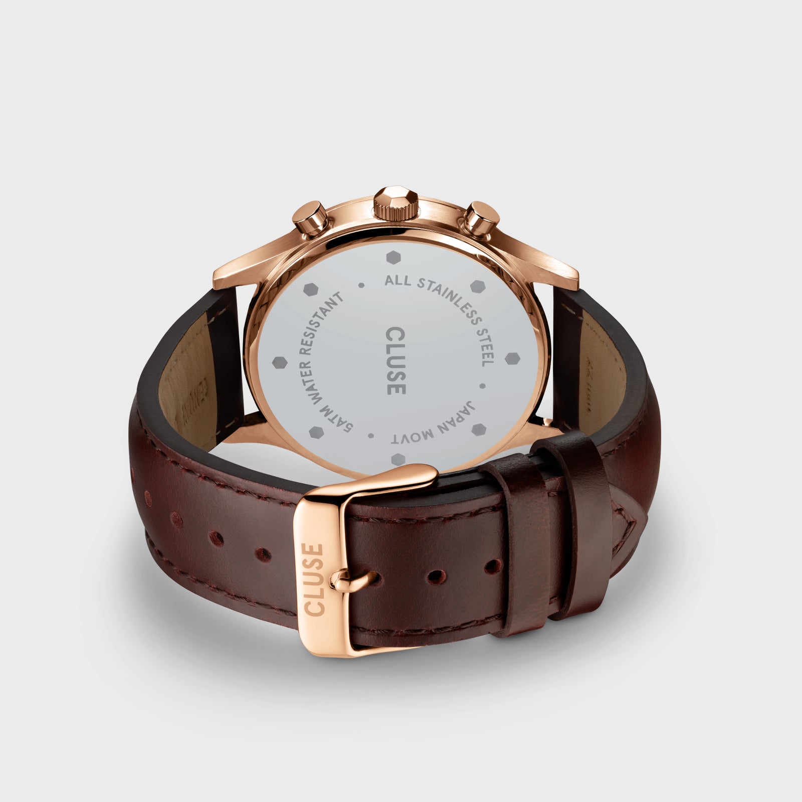 Anthéor Multifunction Watch Leather Blue, Rose Gold Colour、mySite、botmansion