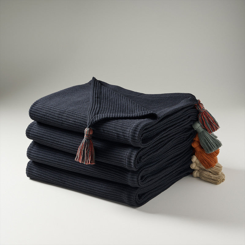 Cotton Bamboo Throw | Cord Rib | Pepper Plum | Spicemix、mySite、camillekostekn