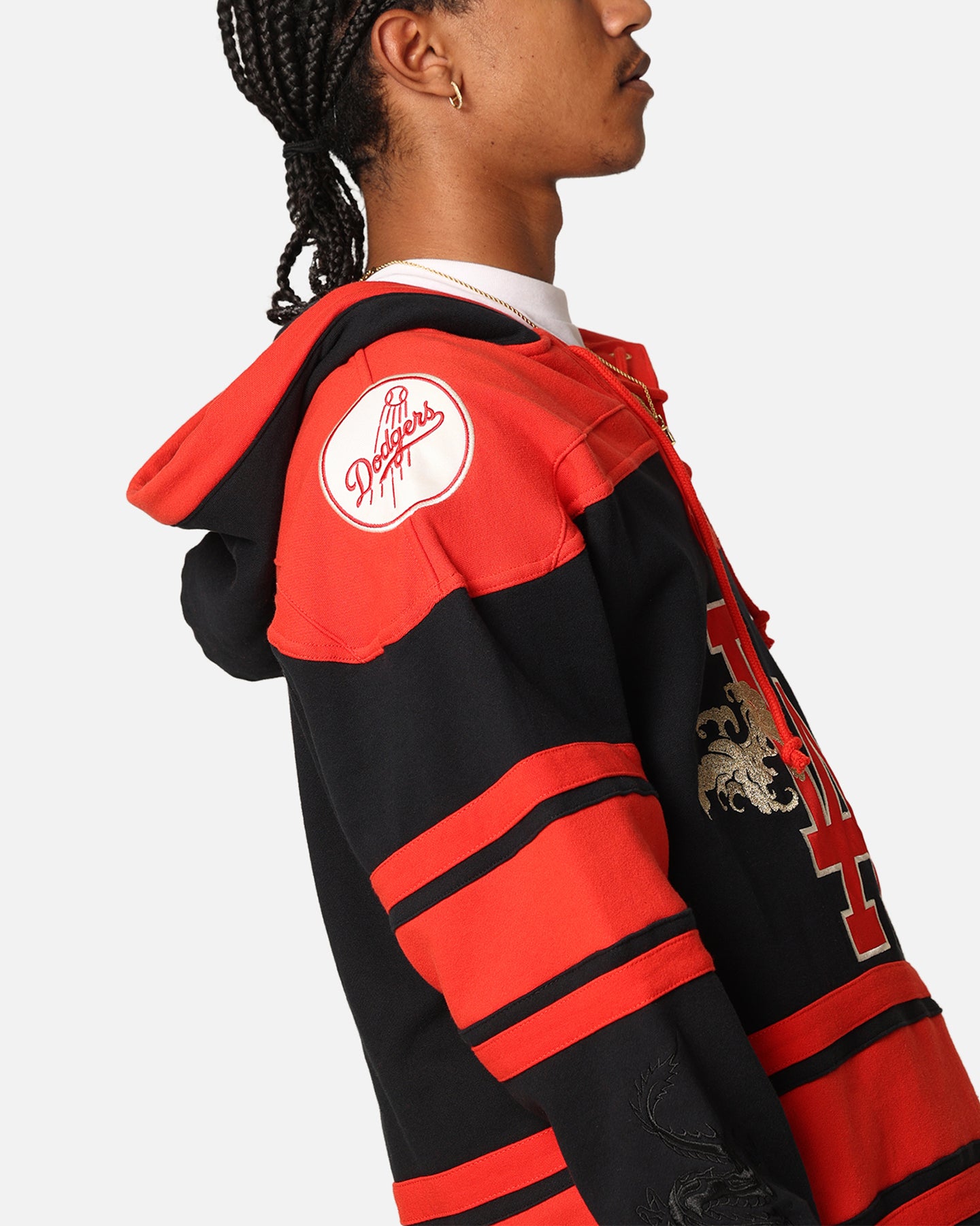 47 Brand Los Angeles Dodgers 'Year Of The Dragon' Lacer Hoodie Jet Black、mySite、zt4zffjzw