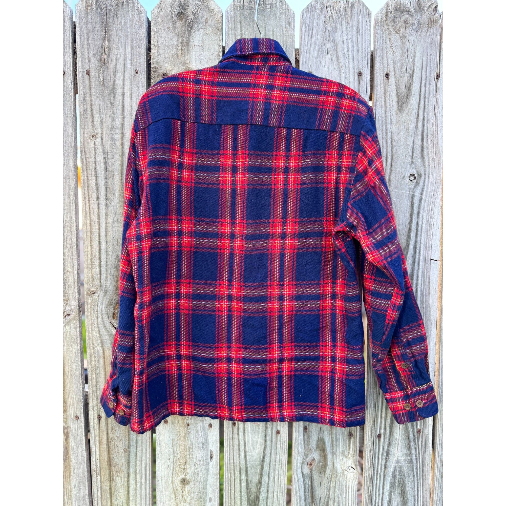 Woodland Acrylic Plaid Flannel Long Sleeve Button Down Medium、mySite、garagedoors4me